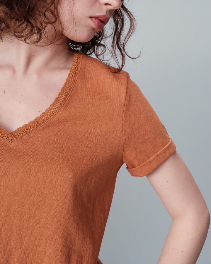 T-shirt Grace & Mila "Noa" Ocre - Afbeelding 3