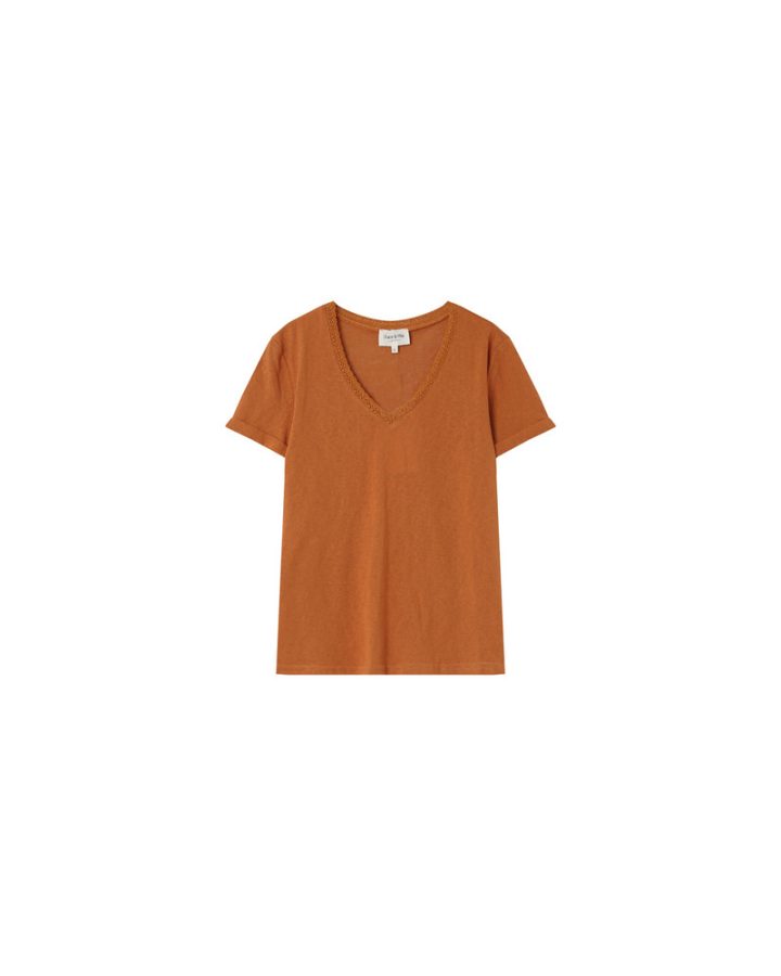 T-shirt Grace & Mila "Noa" Ocre - Afbeelding 4